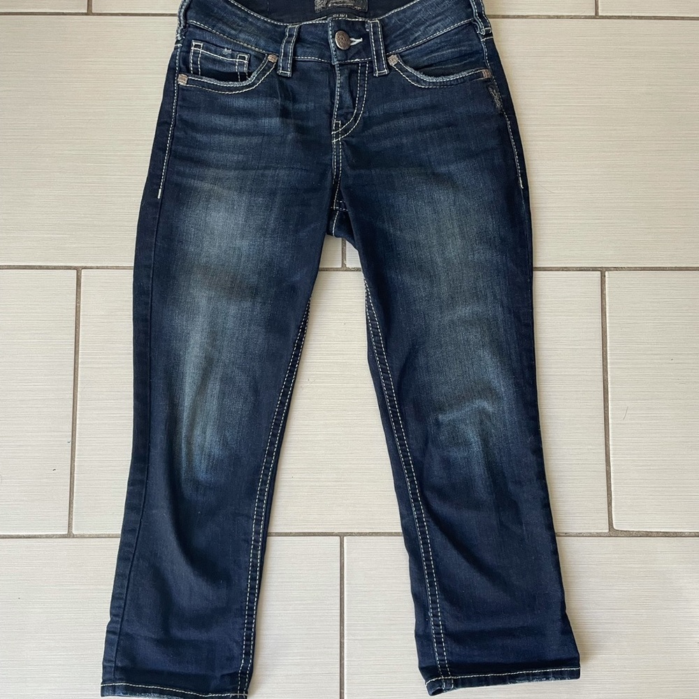 Silver Suki mid Capri jeans